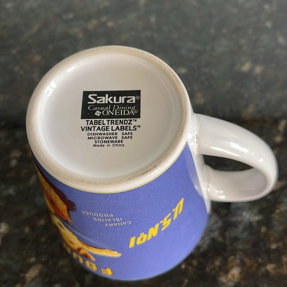 2 Sakura Vintage Labels four friends (dogs) Mug NEW - Picture 4 of 4